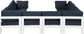 Nizuc - Outdoor Patio 8 Piece Modular Sectional With White Frame