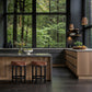 Monette - Counter Stool With Black Base
