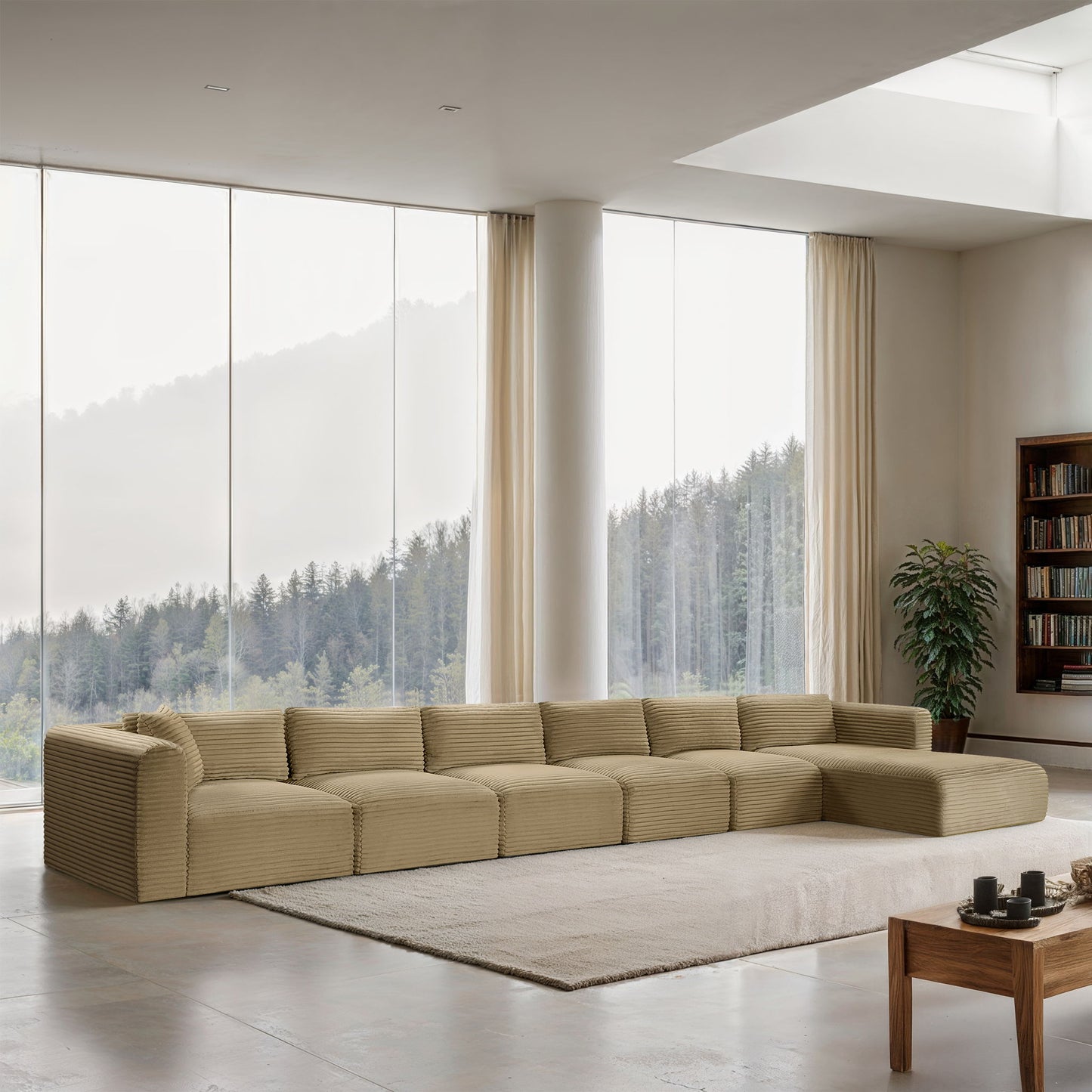 Shaggy - 6 Piece Modular Sectional With Chaise