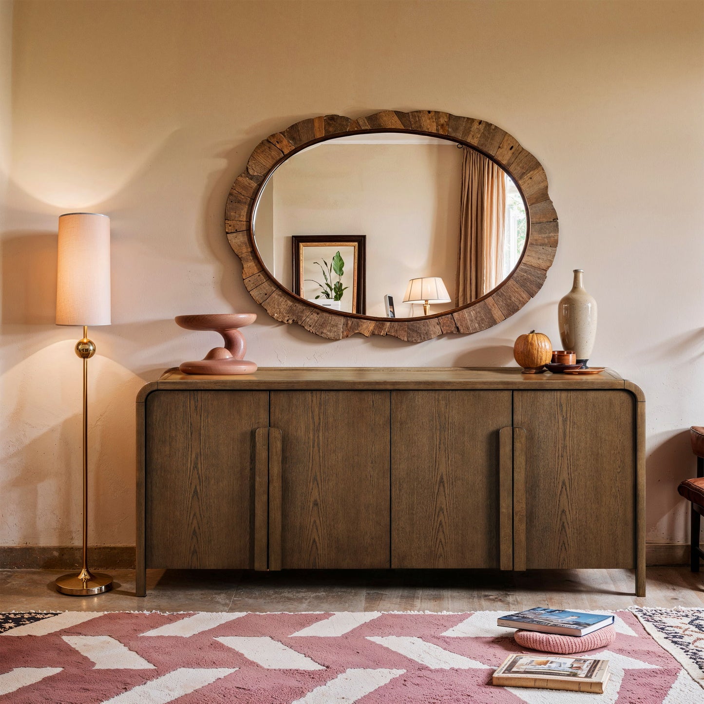 Harmony - Oak Veneer And Solid Wood Sideboard/Buffet
