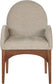 Waldorf - Chenille Dining Arm Chair With Brown Legs