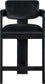 Sacha - Velvet Stool With Black Base