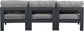 Nizuc - Outdoor Patio 3 Seat Armless Modular Sofa With Gray Frame
