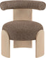Calder - Linen Textured Fabric Upholstered Accent Chair - Painted Natural Base