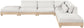 Turin - Chenille Fabric Upholstered Modular Sectional - White
