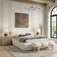 Woodcrest - Vegan Leather Upholstered Bench - Painted Natural Base