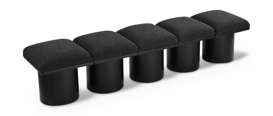 Pavilion - 5 Piece Modular Bench With Black Base