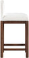 Conrad - Velvet Counter Stool With Brown Legs