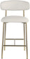 Lupita - Counter Stool With Brushed Gold Frame (Set of 2)