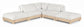 Turin - Chenille Fabric Upholstered Modular Sectional - White