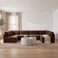 Hammond - Velvet Performance Fabric Upholstered 6 Piece U-Shaped Armless Sectional