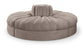 Rummi - Round Velvet Performance Fabric Upholstered 4 Piece Modular Sofa