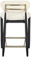 Riccio - Stool - Black And Gold Frame