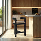 Sacha - Velvet Stool With Black Base