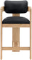Sacha - Vegan Leather Upholstered Counter Stool With Natural Base