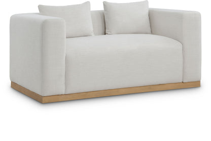 Alfie - Linen Textured Fabic Loveseat