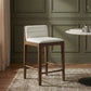 Ellis - Vegan Leather Upholstered Counter Stool (Set of 2) - Brown Base