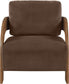 Cedra - Velvet Performance Fabric Upholstered Accent Chair - Brown Frame