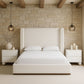 Solange - Linen Textured Fabric Upholstered Bed