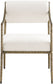 Bastille - Upholstered Dining Arm Chair (Set of 2) - Brass Frame