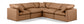 Indulge - Faux Leather 5 Piece Modular Corner Sectional