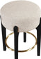 Torino - Backless Counter Stool With Brushed Black Base (Set of 2)