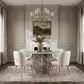 Valeo - Linen Textured Fabric Upholstered Dining Chair (Set of 2) - Painted Natural Base