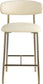 Lupita - Counter Stool With Brushed Gold Frame (Set of 2)