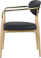 Ronda - Vegan Leather Upholstered Dining Arm Chair - Natural Legs