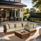 Mirella - 4 Piece Water Resistant Fabric Outdoor Patio Modular Sectional