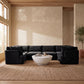 Hammond - Velvet Performance Fabric Upholstered 6 Piece U-Shaped Sectional