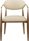 Ronda - Vegan Leather Upholstered Dining Arm Chair - Walnut Legs