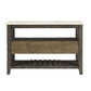 Merel - Server - White Marble Top & Gray Oak