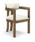 Lavrin - Vegan Leather Upholstered Dining Arm Chair (Set of 2) - Walnut Base