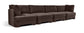 Hammond - Velvet Performance Fabric Upholstered 4 Piece Sofa