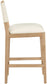 Avon - Linen Textured Performance Fabric Upholstered Counter Stool