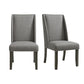 Everdeen - Side Chair With Gray Fabric and Nail Heads (Set of 2) - Charcoal
