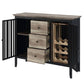 Zudora - Server - Antique Oak & Sandy Black
