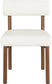 Paramo - Chenille Fabric and Vegan Leather Upholstered Dining Chair
