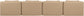 Cube - Modular 4 Piece Armless Sofa - Tan