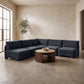 Hammond - Velvet Performance Fabric Upholstered 5 Piece Armless Sectional