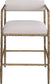 Axis - Linen Textured Beige Fabric Upholstered Counter Stool (Set of 2)