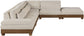 Turin - Chenille Fabric Upholstered Modular Sectional - Taupe