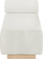 Zephyr - Linen Textured Fabric Upholstered Chaise - Painted Natural Base