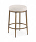 Ferro - Upholstered Backless Counter Stool With Brushed Gold Base