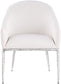 Ferro - Upholstered Dining Arm Chair With Brushed Silver Legs