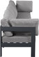 Nizuc - Outdoor Patio 5 Seat Modular Sofa With Gray Frame