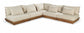 Mirella - 5 Piece Water Resistant Fabric Upholstered Outdoor Patio Modular Sectional