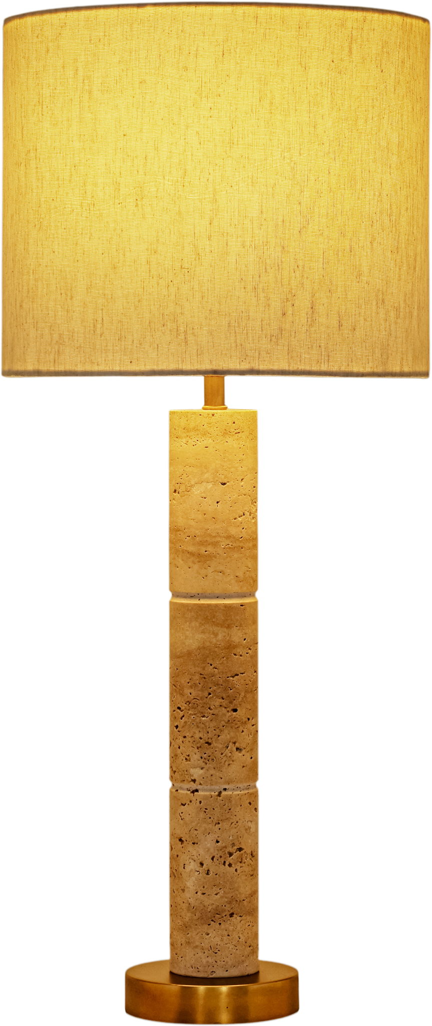 Opaline - Linen Textured Fabric And Brass Table Lamp