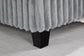 U321 - Corduroy Ottoman - Gray